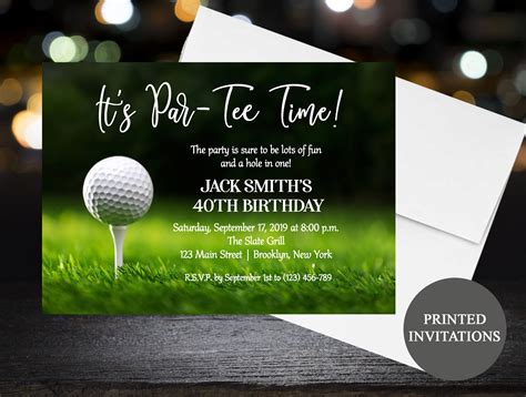 golf birthday invitation